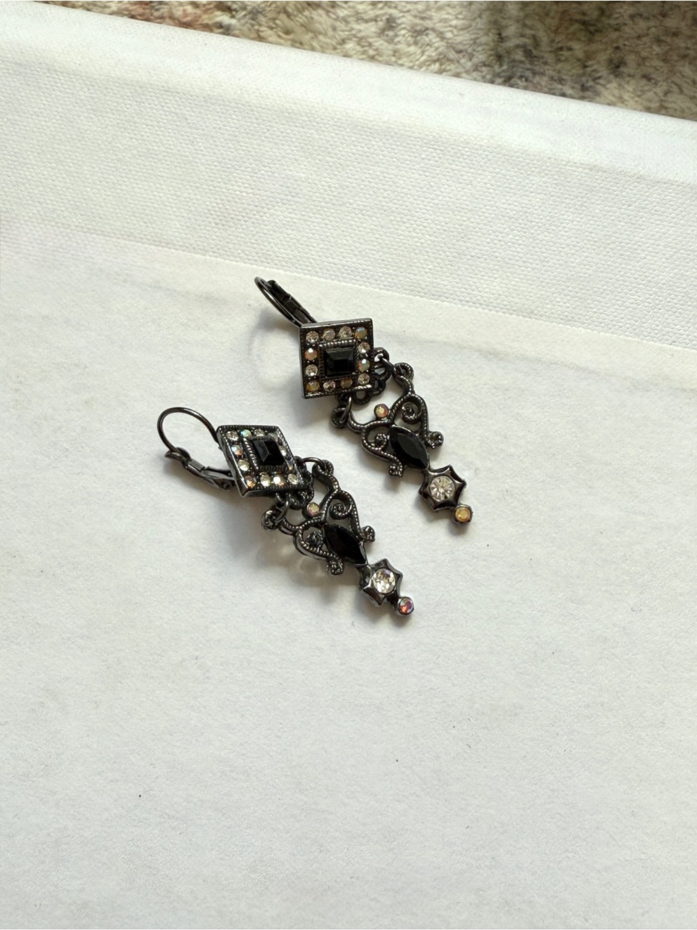 Vintage 00s Gemstone Dangle Earrings (3 pairs) - Picture 5 of 7